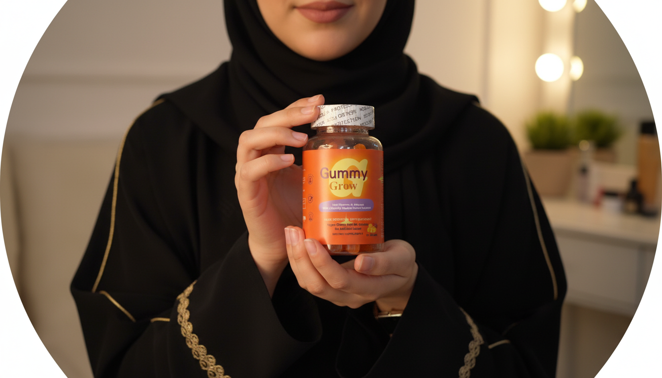 Gummy-Grow – سرّ الشعر الكثيف، القوي، واللامع اللي ما تقدرين تخفينه!